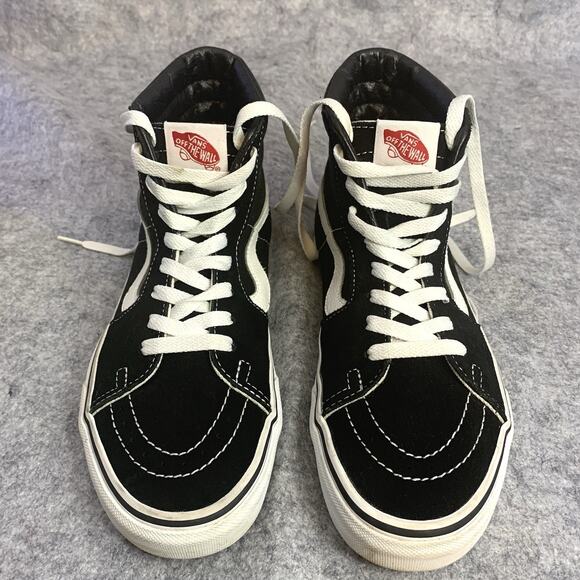 Vans Sk8 Hi Black White Suede High Top Sneakers, Men’s 6.5, Women’s Size 8 main image 8